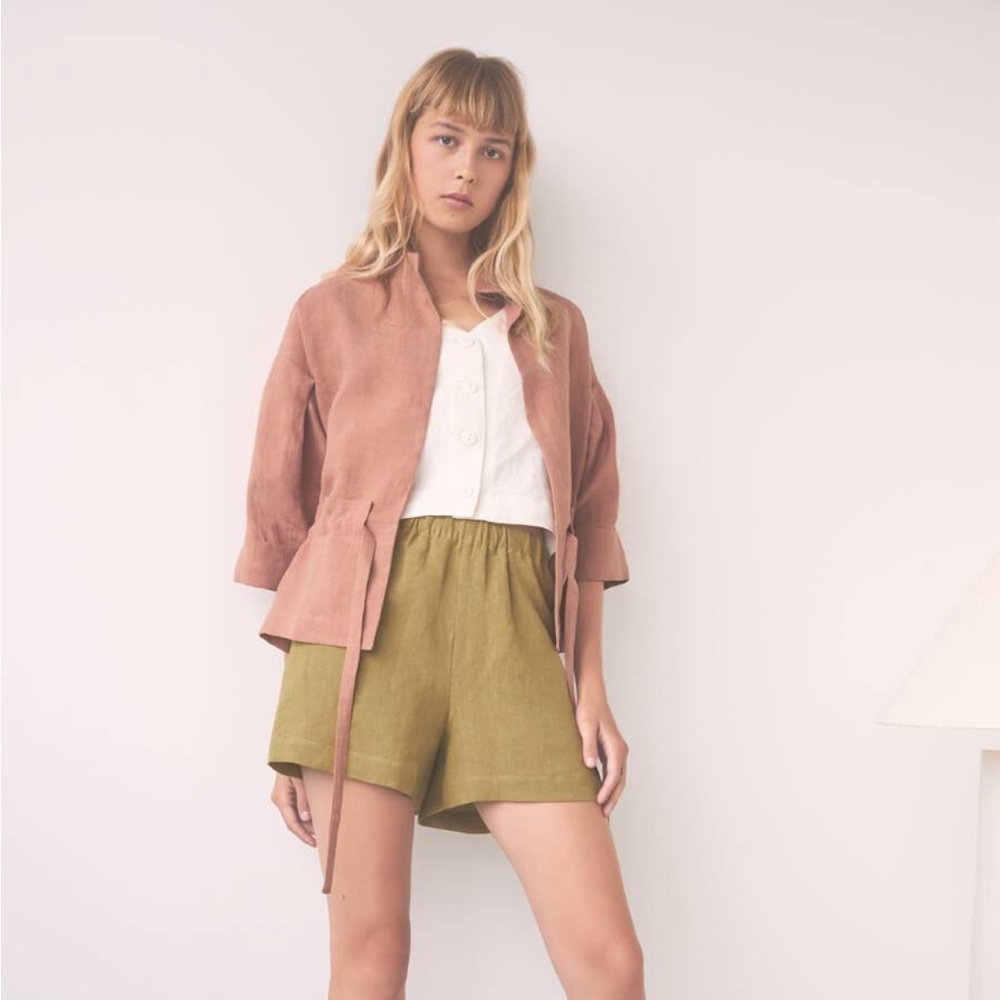 BY THE SEA Shorts-Olive